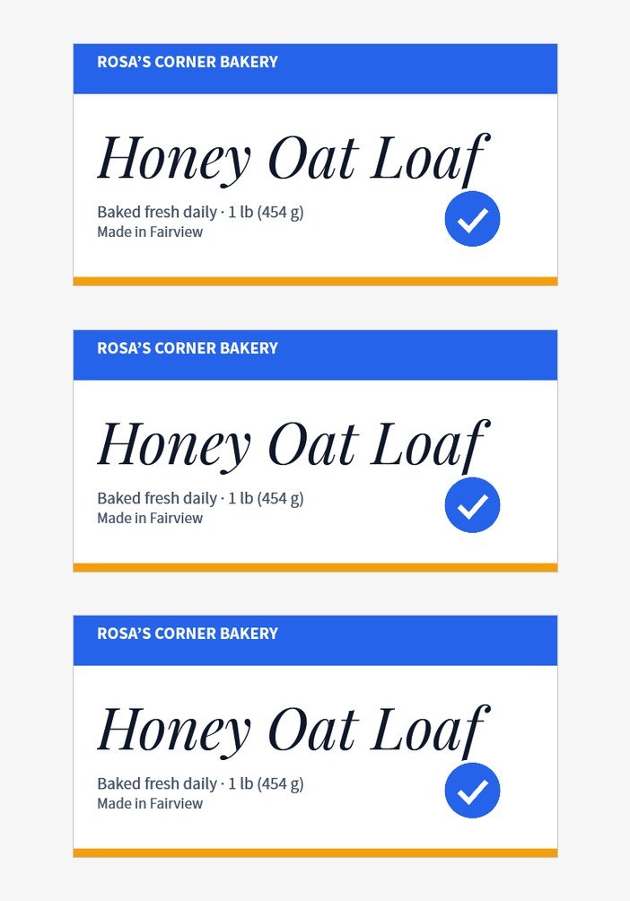 Bold Business Product Labels