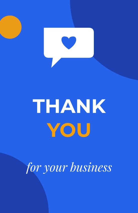 Bold Business Thank You Card