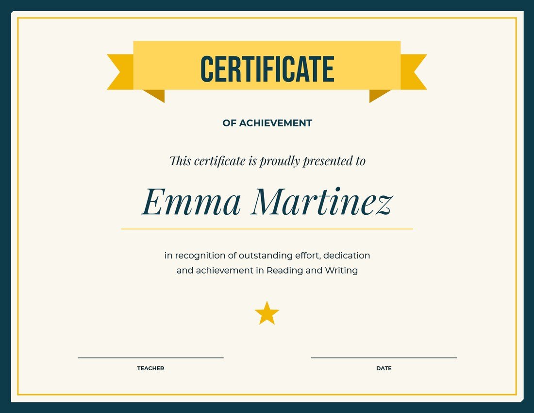 Cap and Gold Graduation Certificate
