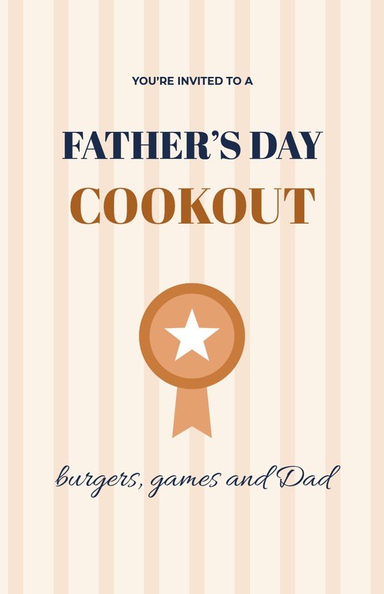 Love Days Fathers Day Cookout Invitation