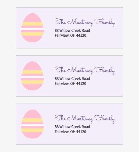 Spring Pastel Easter Address Labels