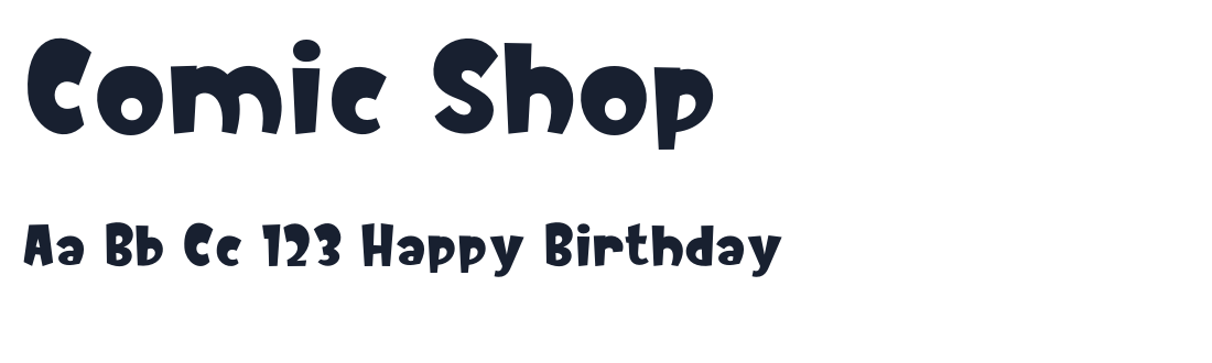 Comic Shop font specimen