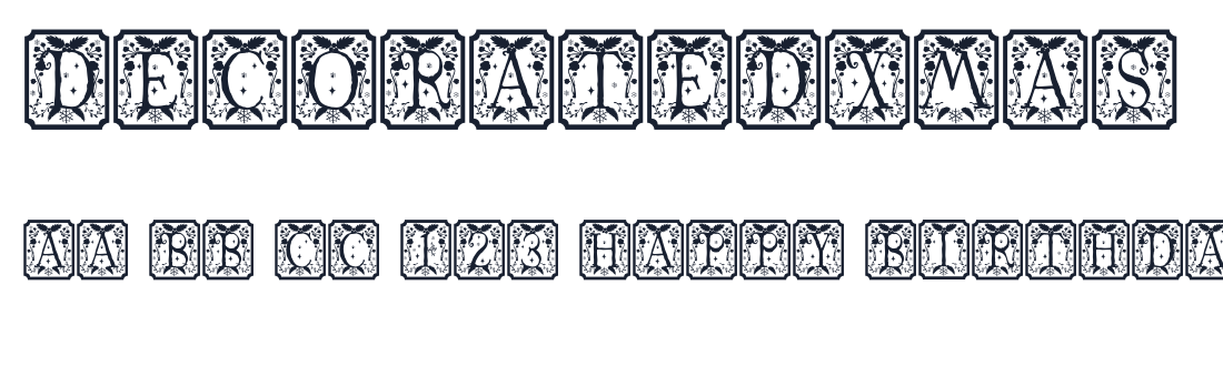 DecoratedXmas font specimen