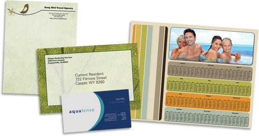 Business stationery made from PrintMaster templates