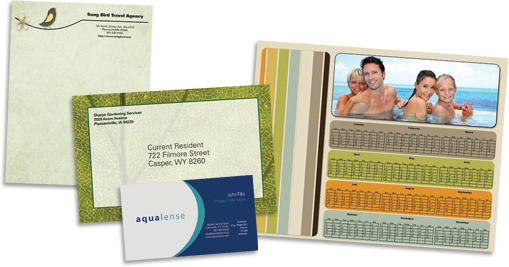 Business stationery made from PrintMaster templates