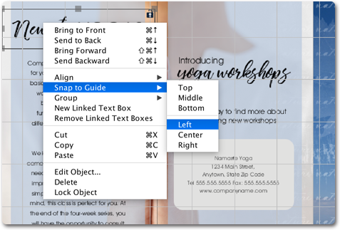 The design toolbar: arrange, text, photos, effects and more